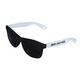 Black/White Retro 2 Tone Tinted Lens Sunglasses
